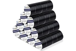 Oleitodh 100 Rolls White Electrical Tape Bulk 3/4 Inch x 66ft, Waterproof Vinyl Electric Tape High Temp Insulation Tape for E
