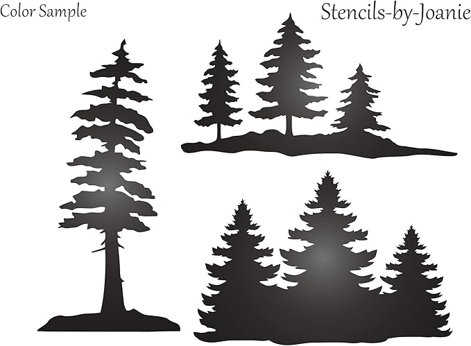 Amazon Joanie 9 x12 Stencil Lodge Pine Trees Template Reusable 7 Amazon Joanie 9 x12 Stencil Lodge Pine Trees Template Reusable 7