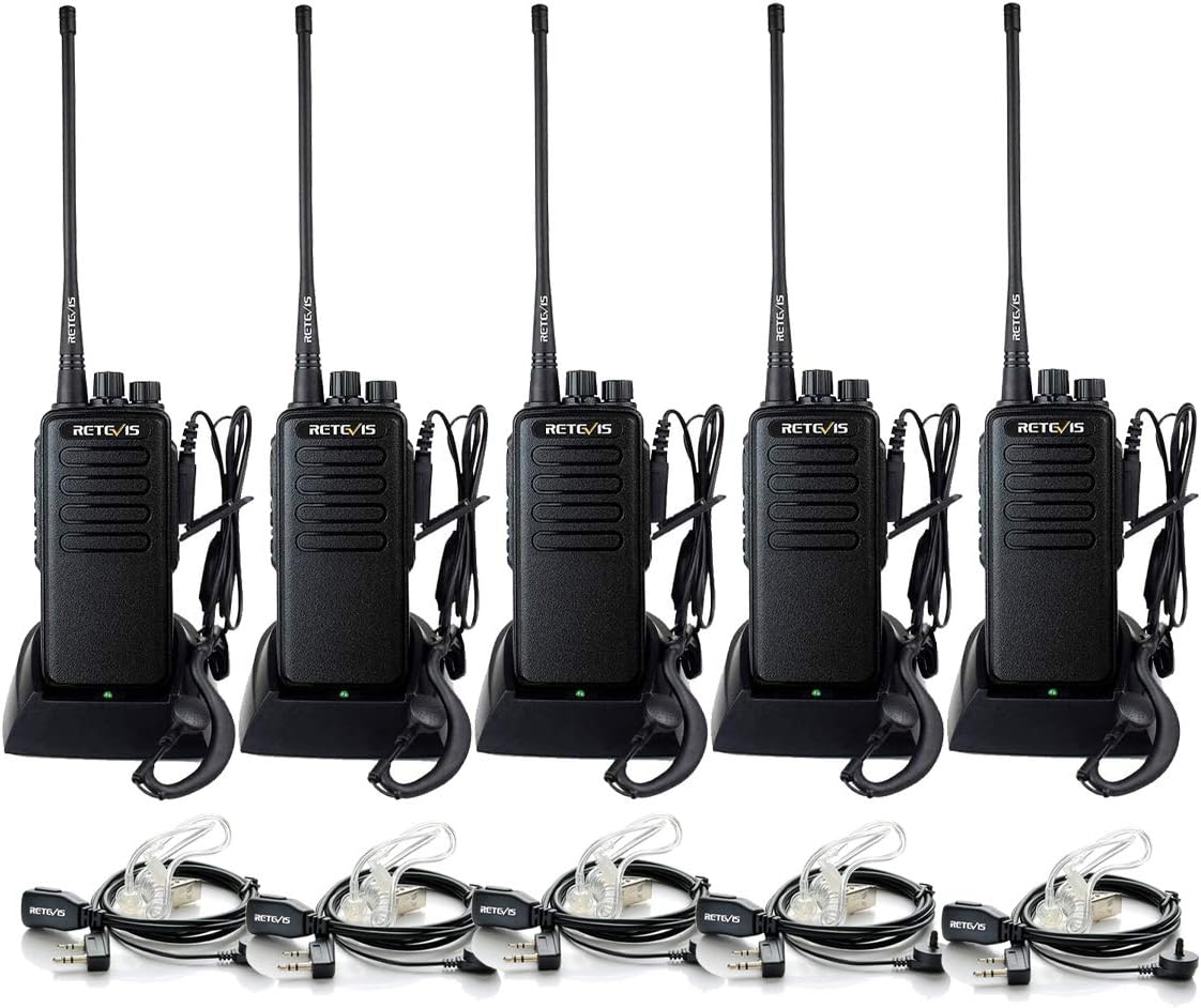 Retevis RT1 Walkie Talkies for Adults,Long Range Rechargeable Two Way Radios,High Power,Rugged,3000mAh Battery,Emergency 2 Way Radios with Earpiece