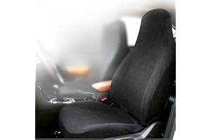 TESFEEL Universal Car Seat Cover Towel, Waterproof Washable Sweat Protection for Front Bucket Seats, Non-Slip Fit, Fits Cars SUVs Trucks, Ideal for Gym, Kids, Pets, Outdoor Sports, Travel (Black, 1 Pack)