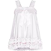 Satini Lingerie Satin Sissy Ruffle Hem Frilly Babydoll Dress Negligee Feminine Cosplay