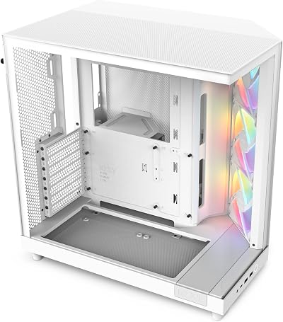 NZXT H6 Flow RGB Compact Dual-Chamber Mid-Tower Case with 3x120mm RGB Fans
