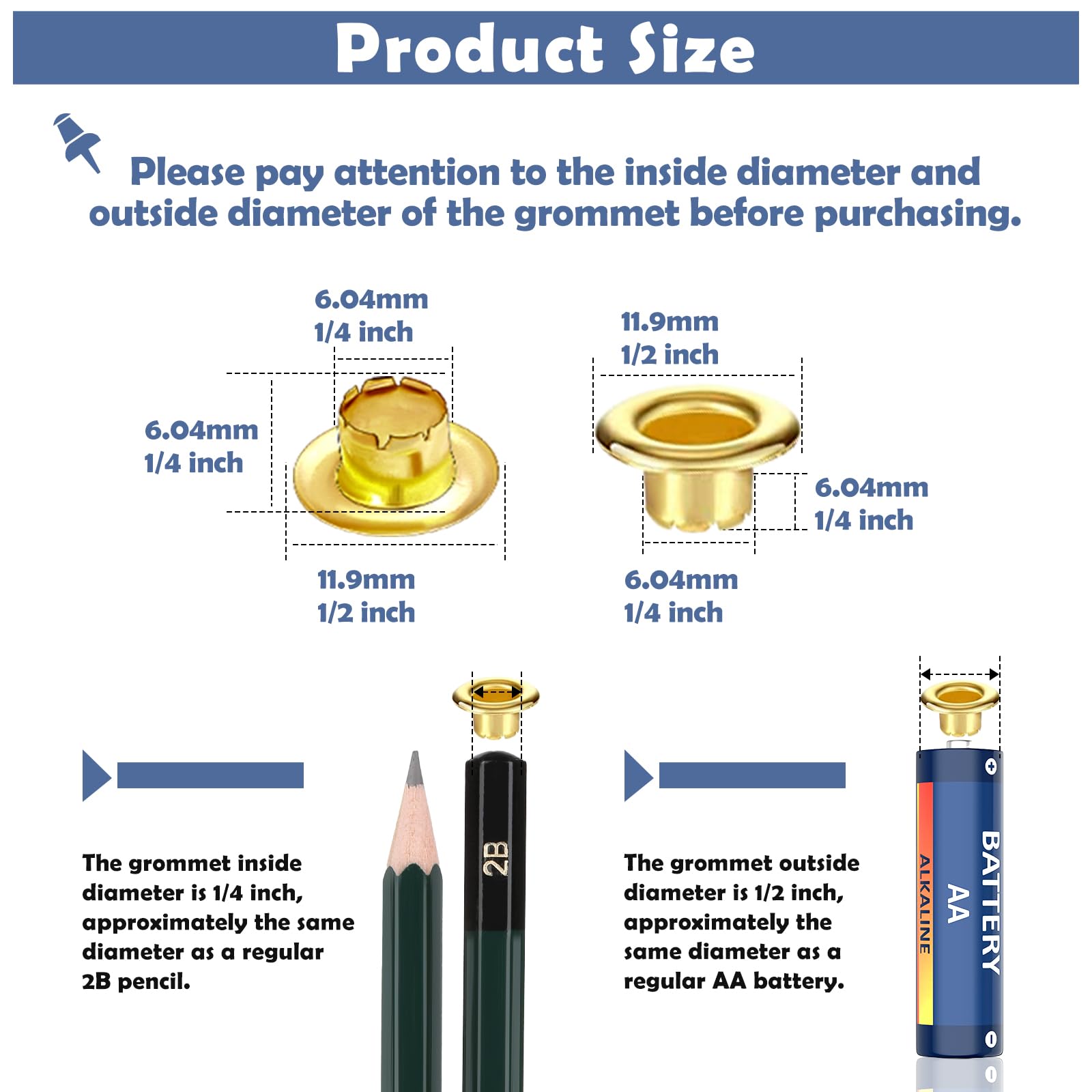 1203Pcs Grommet Tool Kit with Eyelet Pliers, PAXCOO 1/4 Inch 6mm(Inside Hole Size) Fabric Grommet Kit with Fabric Eyelets Grommets, Washers, and Hole Punch Grommet Hand Press kit