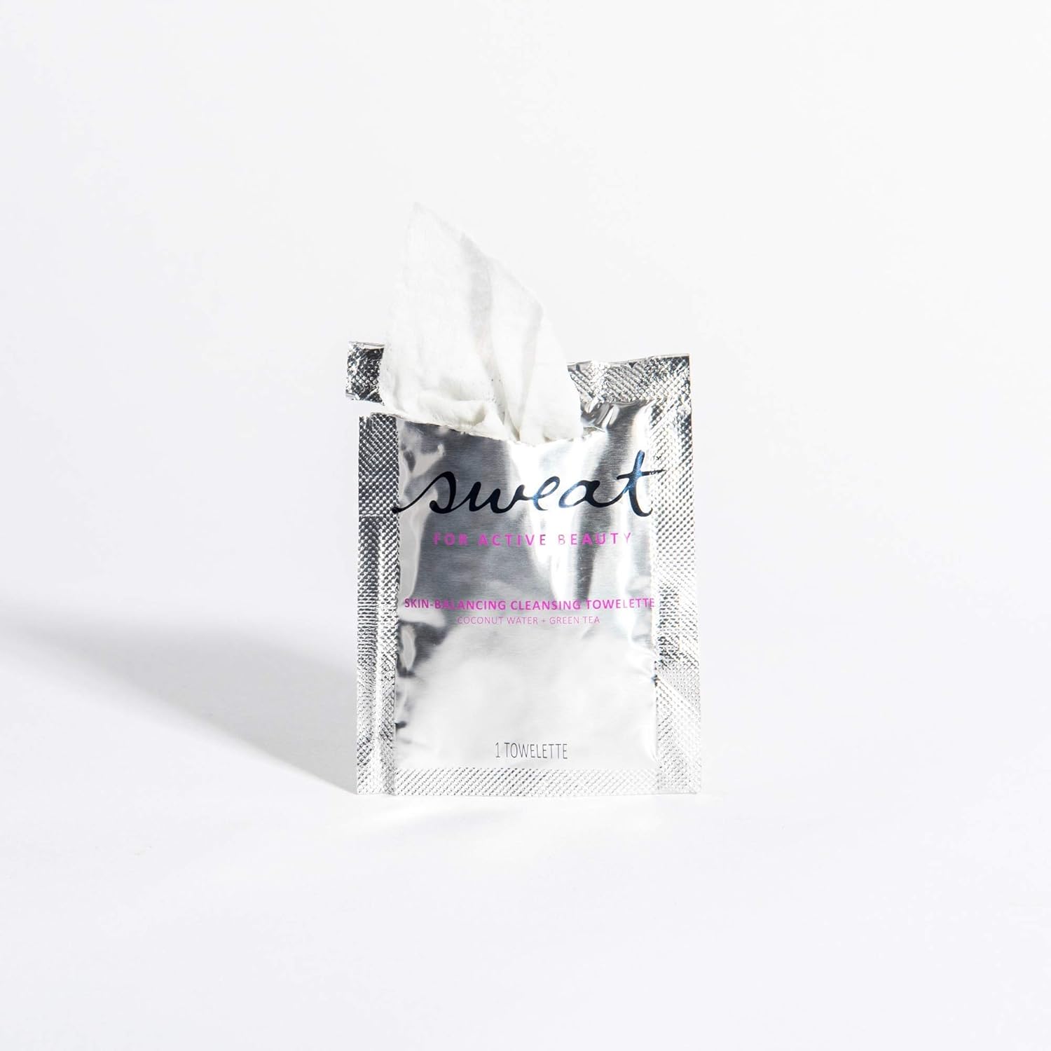 Sweat Cosmetics Cleansing Towelettes. Vegan, Cruelty-Free, Gluten-Free Makeup Removing Wipes Infused with Coconut-Water and Vitamin E (10 Pack).