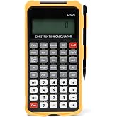 Construction Calculator with Writing Tablet &mdash; Feet Inch Fraction, Carpenter Calculator for Framing, Roofing, Concrete, Material Estimator, 200+ Functions, Gifts for Contractors
