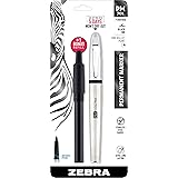 Zebra Pen PM-701 Permanent Marker, Stainless Steel Barrel, Fine Bullet Tip, Black Ink, Refillable, 1-Pack with Refill