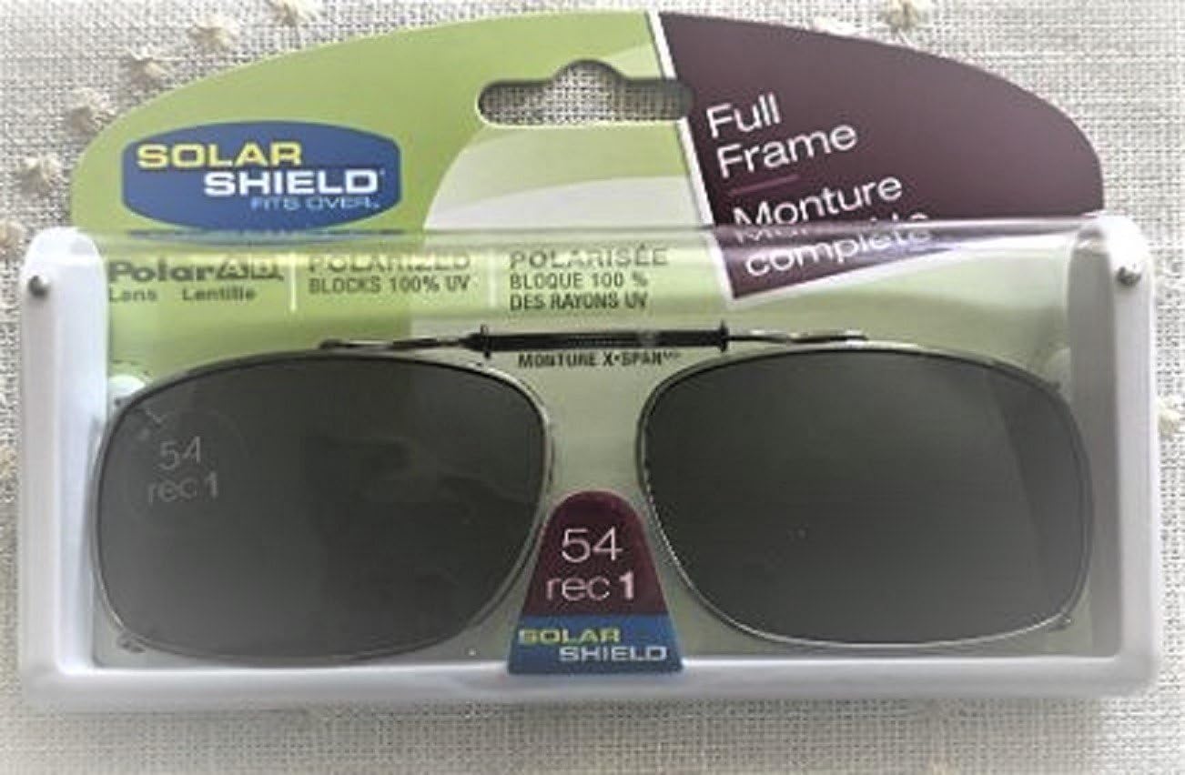 Solar Shield 54 Rec 1 Full Frame Polarized Clip on Sunglasses