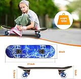 GIEEU Lightning Skateboard 31x8 Inch Complete Canadian Maple Deck Colorful view 4