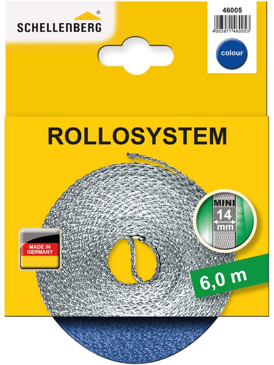 Schellenberg Mini 46005 Roller Shutter Belt 14 mm/6 m/Royal Blue