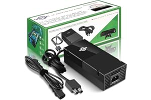KABCON Power Supply Compatible for Microsoft Xbox One, AC Cord Replacement Power Brick Adapter Xbox 360 100-240V Compatible with Xbox One