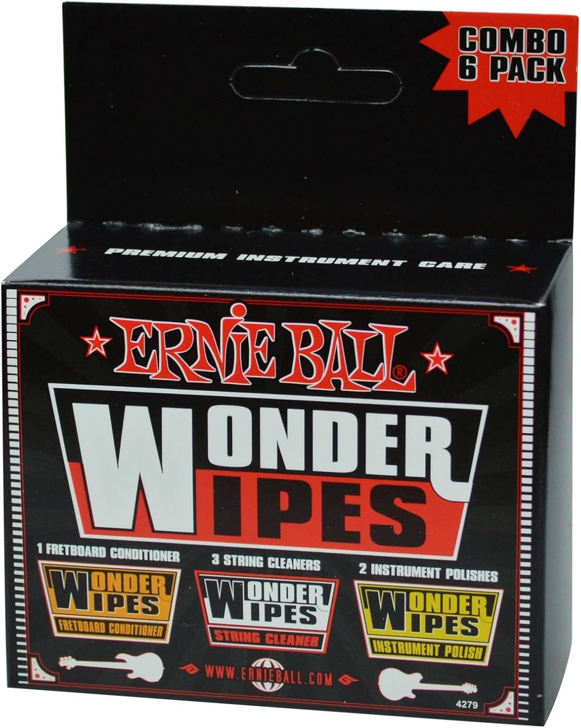Ernie Ball Wonder Wipes Combo Pack, 6 pack: Musical Instruments