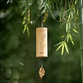 Wind Chimes for Outside Natural Bamboo Windchimes Unique Rain Chime Sound Healing Instruments Gifts for Mom Indoor Outdoor Zen Decorations for Patio Porch Garden and Backyard (C-Chord)