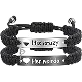 Couple Matching Bf and Gf Bracelets, Best Friend Friendship Bracelet, Adjustable Stretch Bracelets Jewelry for Him and Her