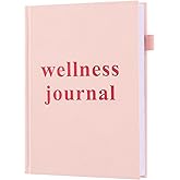 Wellness Journal Planner- Gratitude & Mindset Mental Health Journal,Track Goals, Sleep & Lifestyle,Daily Self Reflection,Self Care Journal,Daily Positive Mindfulness Diary,size A5 pink.