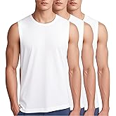 Mettclasi Men's Heavy 100% Cotton Sleeveless Muscle Shirt, 1 Or 3 Pack, Loose Fit Classic Solid Tank Top for Men