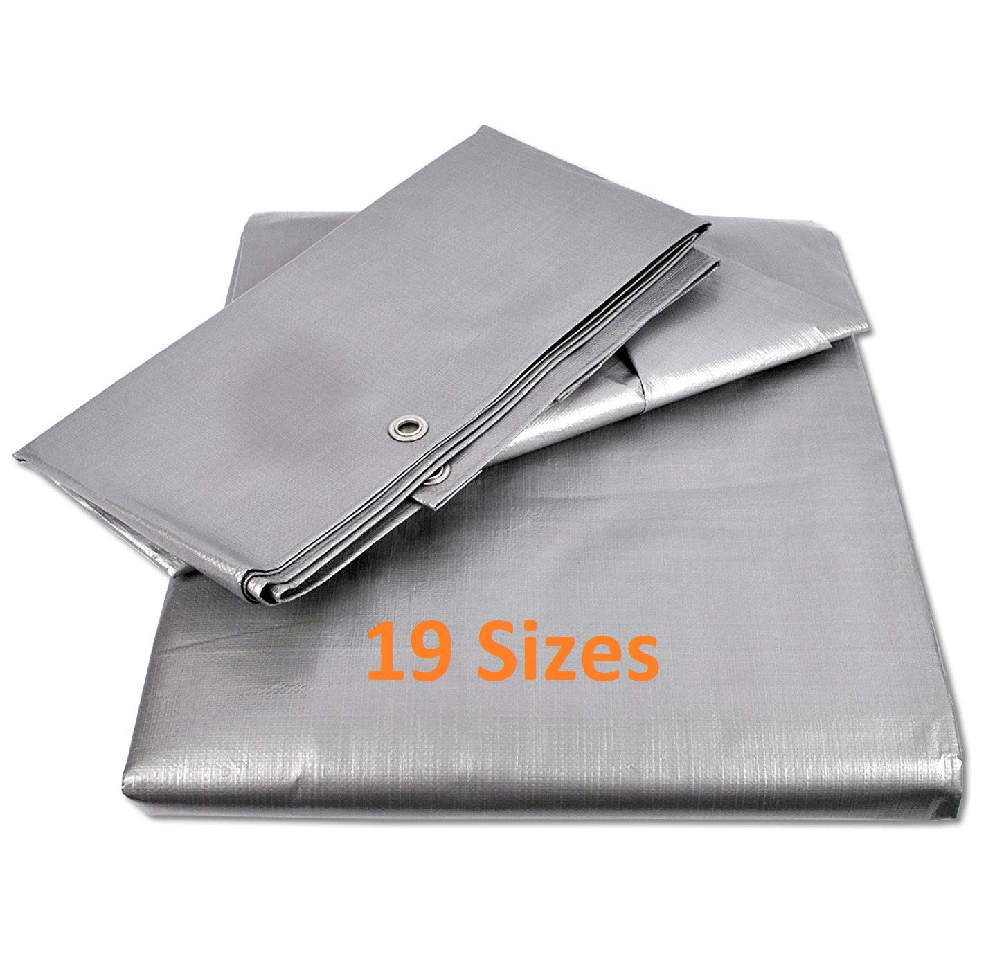 Tarpaulin Waterproof Heavy Duty -140GSM Universal Silver tarp Sheet - Premium Quality Cover Made of Tarpaulin Furniture Cover Camping Sheet (4 x 5m)