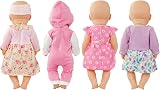 Aolso Doll Clothes 14-18 Inch 35-45 cm Set of 4 Outfits with Socks view 3