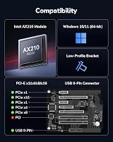 Cudy AX5400 WiFi 6E PCIe Card AX210 Bluetooth 5.2 for PC Windows 10 11 view 6