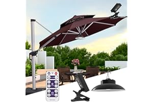 ZZKHGO Solar Umbrella Light Remote Control Solar Lights Outdoor Solar Powered Umbrella Lights LED Umbrella Patio Lights for Beach Tent Camping Lights Prime Big Deals Days