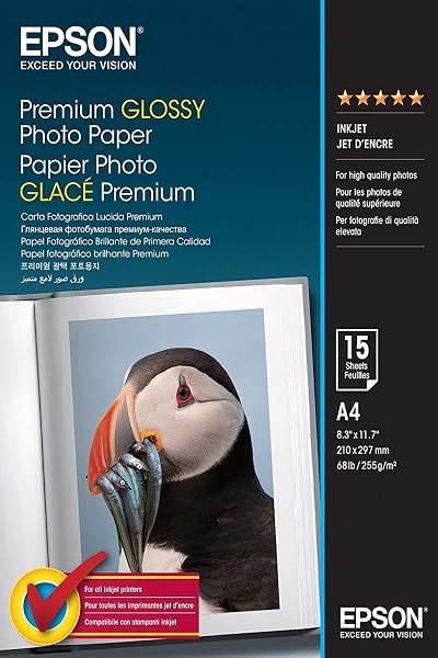 Epson Premium Glossy Photo Paper A4 15 Sheets