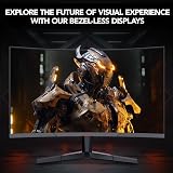 KOORUI 27 Inch Gaming Monitor 1080P Curved 180Hz VA 1ms Adaptive Sync HDMI DP view 6