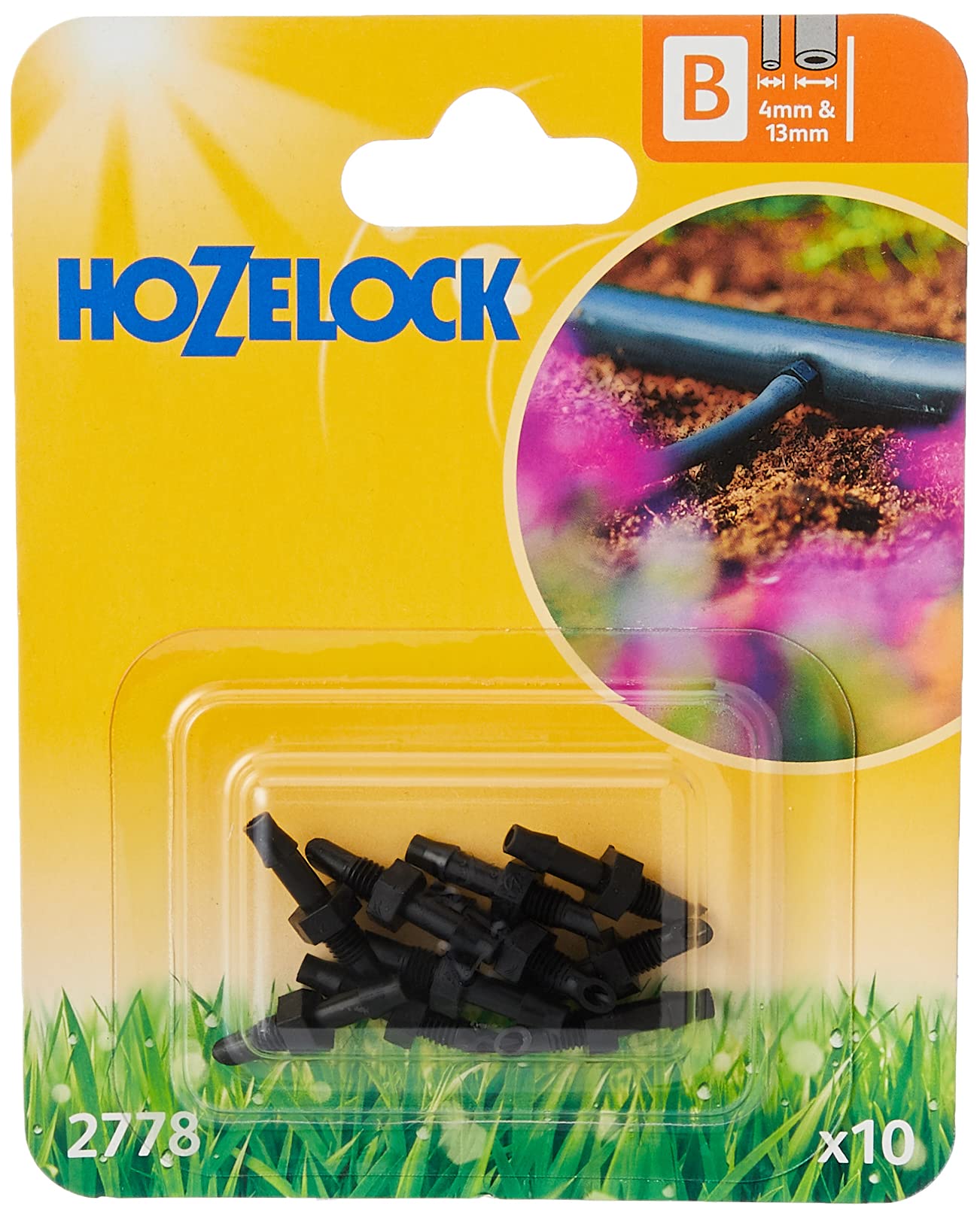 Hozelock 2778P0000 Straight Connector, 4 mm - Pack of 10