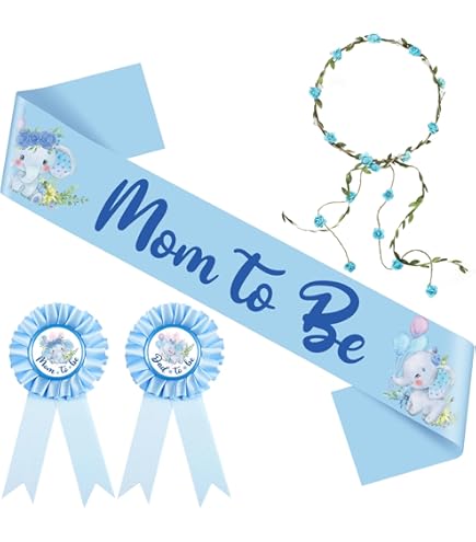 Fangleland Elefanten-Türbanner Für Babyparty – 'Welcome It's A Boy' Dekoration In Blau, 2 Stück