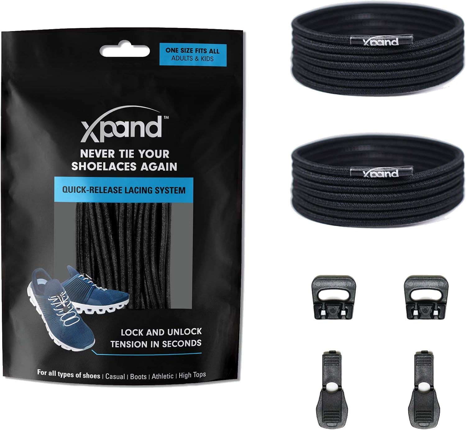 Xpand Quick Release RoundLacing No Tie Shoelaces System