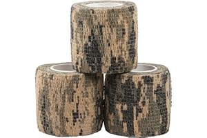 Yoo & Main 12 Roll Camouflage Tape Self Adherent Cohesive Bandage Wrap Rifle Shotgun Camo Wrap Tape Military Camo Stretch Form Bandage
