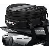 E-riding Motorcycle Tail Bag, 12L-15L Expandable Waterproof Motorbike Rear Seat Luggage Bag for Most Motorcycle Dirt Pit Street Sports Bike