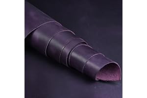 ANT MAKERS Leather Sheets,Leather for Crafts Tooling Leather Square 2.0mm Thick Finished Full Grain Cow Hide Leather Crafts Tooling Sewing Hobby Leather Veg tan Leather Leather Sheet (Purple,12x24in)