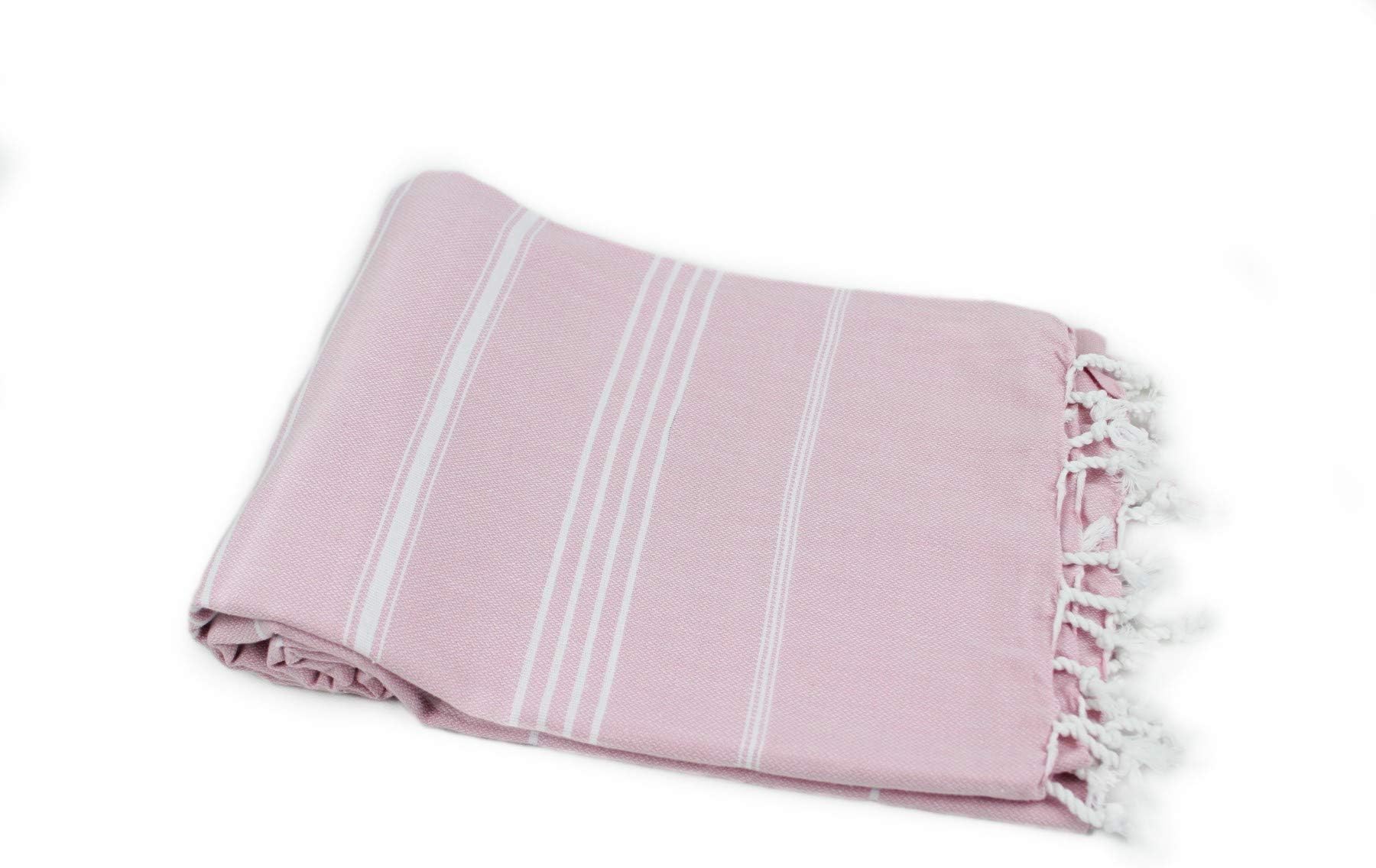 OVERSIZE 100 x 210 cm. Hammam Peshtemal Dusky Pink White Woven by my Hamam, Sauna Towel Yoga Meditation Baby blanket wrap 100% Cotton, Hamam Turkish Towel, scarf, wrap, sarong