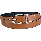 Tommy Hilfiger womens Two-in-one Reversible Slim Width Casual Leather Belt for Jeans, Trousers and Dresses