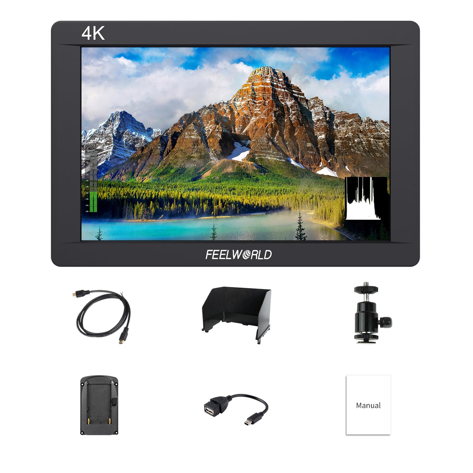Feelworld FW703 7 Inch On Camera DSLR Monitor Field Full HD Focus Video Assist 1920x1200 IPS With 4K HDMI 3G SDI Input Output Histogram