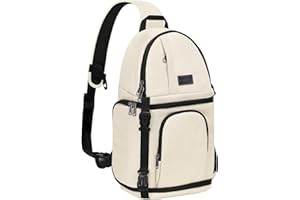 MOSISO Camera Sling Bag, DSLR/SLR/Mirrorless Camera Backpack Case Shockproof Photography Backpack with Tripod Holder & Remova
