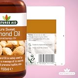 Natures Aid Sweet Almond Oil 150ml 100% Pure Vegan Skin Moisturising view 6