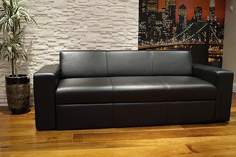 Quattro Meble Schwarz Echtleder 3 Sitzer Sofa Antalya I Fs Breite 200cm Mit Schlaffunktion Ledersofa Echt Leder Couch Grosse Farbauswahl Amazon De Kuche Haushalt