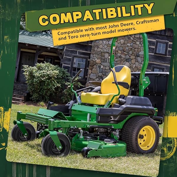 WILTIRE 11X4.00-5 FLAT FREE TIRE AND WHEEL (2 PACK),UNIVERSAL 11X4-5 SOLID SMOOTH TRACTOR TURF TIRE WITH RIM, 3.4″ CENTERED HUB AND 3/4″ & 5/8″ BUSHING, FOR ZERO TURN MOWERS AND RIDING LAWN MOWER