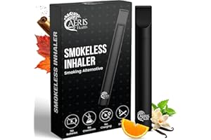 Aeris Health Flavored Air Device | Upgraded | Smokeless Inhaler Stop Smoking Aid for Oral Fixation | 12 Natural Flavor Cores | Portable, Non-Electric, Nicotine & Tobacco Free