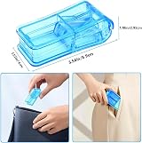 DDSHUN Pill Cutter 2-in-1 Portable Pill Splitter with Storage Blue Transparent view 2