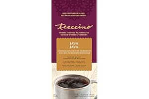 Teeccino Java Chicory Coffee Alternative - Ground Herbal Coffee That’s Prebiotic, Caffeine Free & Acid Free, Medium Roast, 31