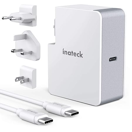 Inateck 60W USB C Ladegerät mit 2 m USB C Kabel, Power Delivery Type C Netzteil für Laptop und viele weitere USB C Geräte, We