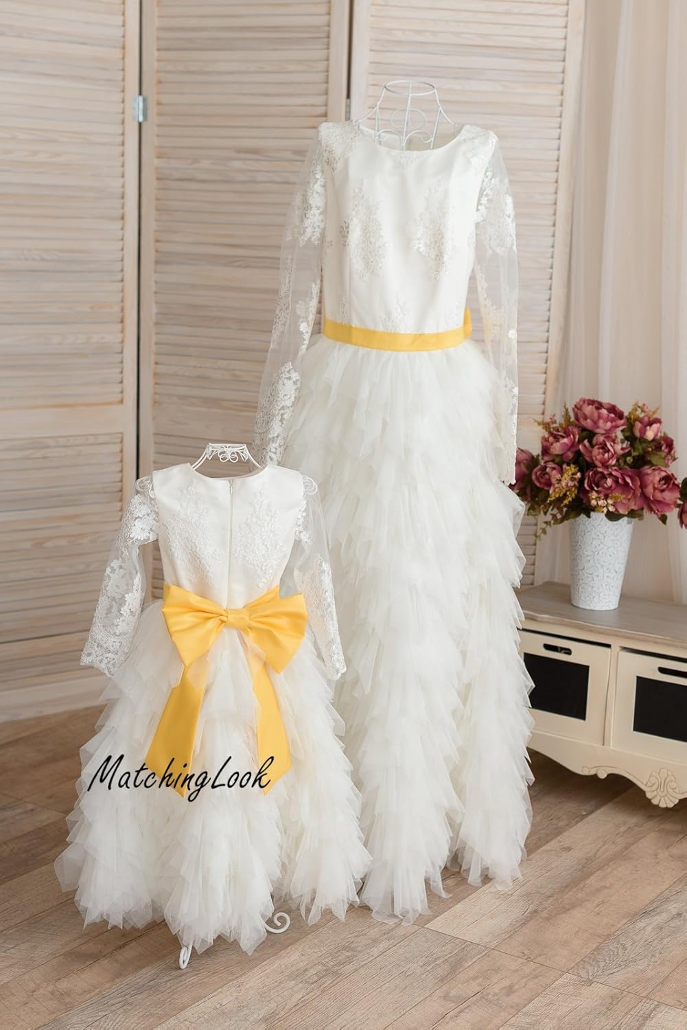 mother daughter matching wedding dresses