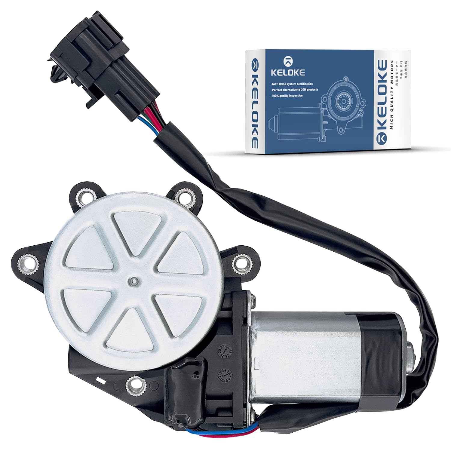 Photo 1 of KELOKE Power Window Motor Compatible with Nissan Versa 2007 2008 2009 2010 2011 2012 Sedan Hatchback Front Driver Side, with Anti-Clip Function, 6-pin Plug, Replace# 80731-ED000 80731-ED00A