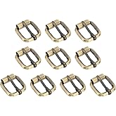 PATIKIL Metal Roller Buckle, 10Pcs 0.79 Inch (20mm) Belts Hardware Multi-Purpose Pin Buckles for Bags Leather Belt Strap DIY Crafts Dog Leash, Bronze