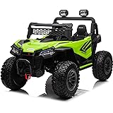POSTACK 24V 2 Seater 4 Wheeler Kids Ride On UTV, 4x4 Ride on Car for Big Kids with Parent Remote Control, Battery Powered Ele