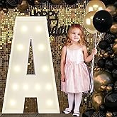 4FT Marquee Light Up Letters A, Big Marquee Letter for Baby Shower Birthday Engagement Wedding Marry Me Party Decor