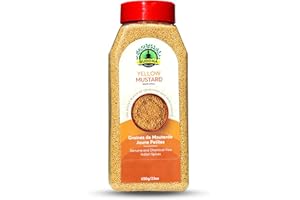Buddha Spices Inc. Yellow Small Mustard Seeds - 650g (23oz) - Yellow Mustard - All-Natural and Gluten-Free - Convenient and Long-Lasting - Pure Indian Origin