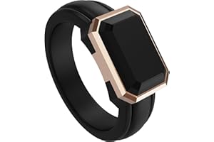 ThunderFit Trinity Stone Silicone Rings for Her - Faux Gemstone Rubber Wedding Engagement Bands for Women's, Variety Multipacks 1-3