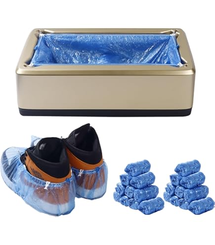 Aukivon Automatic Shoe Covers Dispenser, With 200pcs Grey Shoe